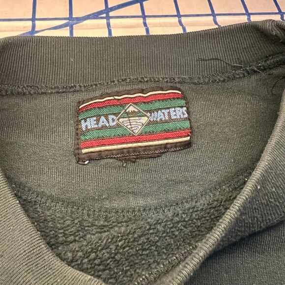 Head Waters Bald Eagle Spirit of Freedom Green Crewneck Sweatshirt Embroidered - Picture 8 of 9